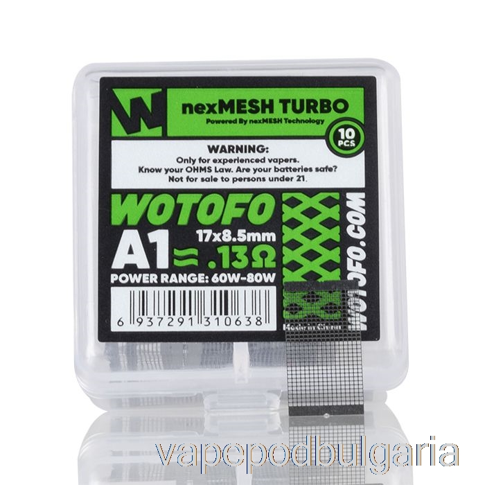 Vape 10000 Дръпки Wotofo Nexmesh Mesh Replacement Coils 0.13ohm Nexmesh Turbo A1